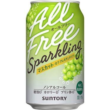 Suntory All-Free Sparkling Muscat of Alexandria Non-Alcoholic Beer 350ml