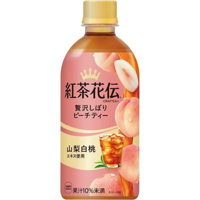 Coca-Cola Kocha Kaden Crafty Tea Luxuriously Squeezed Peach Tea 440ml -SALE Coca-Cola Kocha Kaden Crafty Tea Luxuriously Squeezed Peach Tea 440ml -SALE