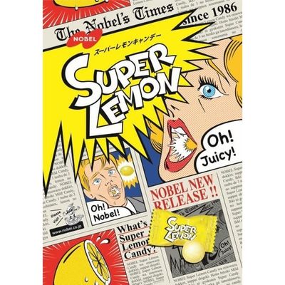 Nobel Super Lemon Hard Candy 80g -SALE Nobel Super Lemon Hard Candy 80g -SALE