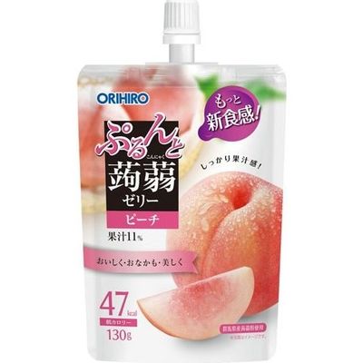 Orihiro Purunto Konjac Jelly Standing Pouch Peach 130g