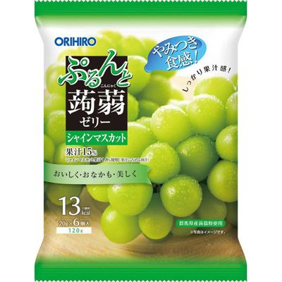 Orihiro Purunto Konjac Jelly Pouch Shine Muscat 6 Pack Orihiro Purunto Konjac Jelly Pouch Shine Muscat 6 Pack