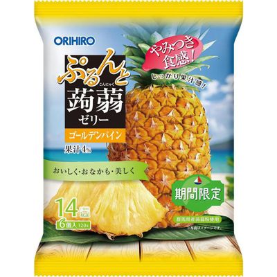 Orihiro Purunto Konjac Jelly Pouch Golden Pineapple 6 Pack
