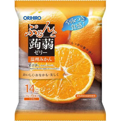 Orihiro Purunto Konjac Jelly Pouch Satsuma Mandarin 6 Pack Orihiro Purunto Konjac Jelly Pouch Satsuma Mandarin 6 Pack