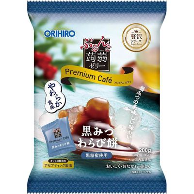 Orihiro Purunto Konjac Jelly Premium Cafe Kuromitsu Warabi Mochi 10pc