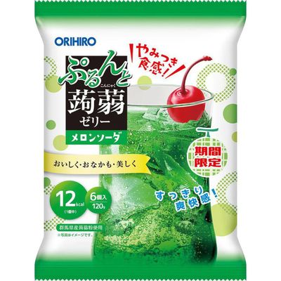 Orihiro Purunto Konjac Jelly Pouch Melon Soda 6 Pack