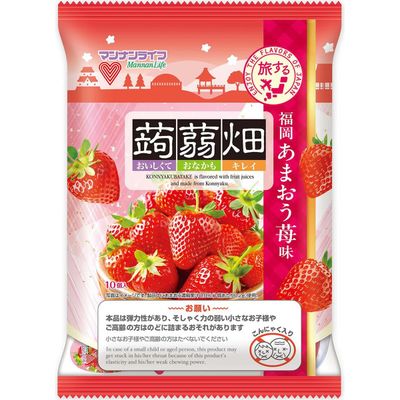 Mannan Life Konjac Batake Amaou Strawberry Jelly 10 Pack