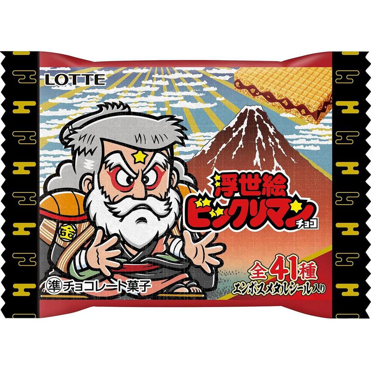 Lotte Ukiyo-e Bikkuriman Chocolate Wafer 1 Piece