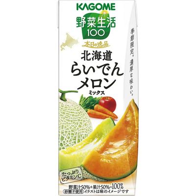 Kagome Yasai Seikatsu 100 Hokkaido Raiden Melon Mix Juice 195ml