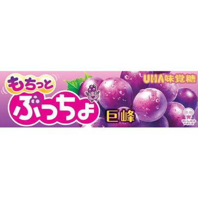UHA Mikakuto Puccho Stick Mochi Kyoho Grape Soft Candy 10 Pieces