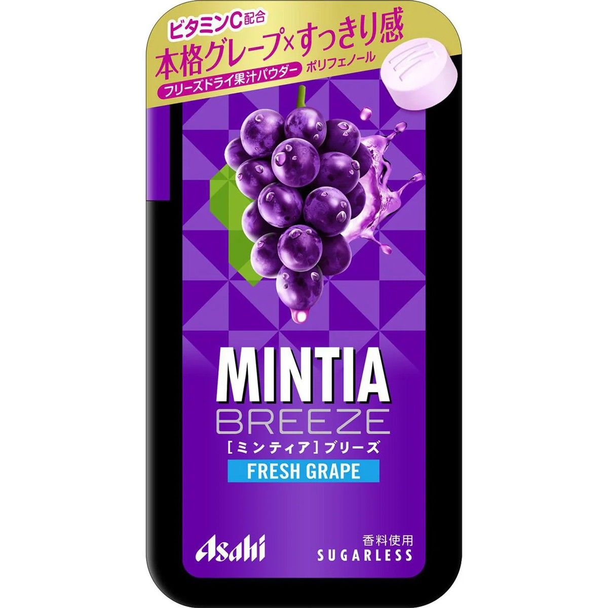 Asahi Group Foods Mintia Breeze Fresh Grape Tablets 30 Pieces
