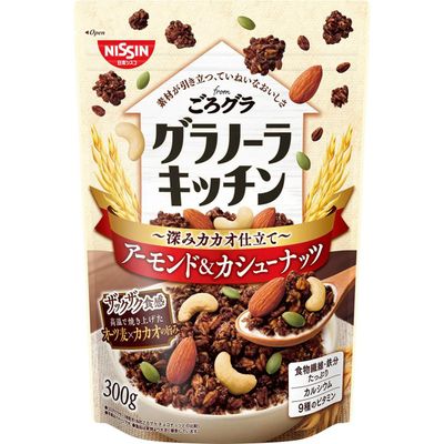 Nissin Cisco Granola Kitchen from Goro-Gra Rich Cacao Almond & Cashew 300g Nissin Cisco Granola Kitchen from Goro-Gra Rich Cacao Almond & Cashew 300g