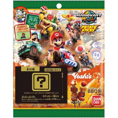 Bandai Mario Kart World Sticker Potato Sticks BBQ Flavor 32g