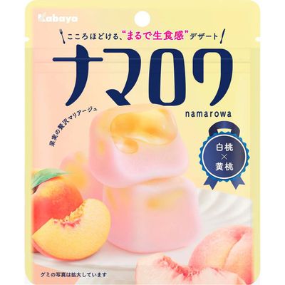 Kabaya Namarowa White Peach x Yellow Peach Gummy 58g