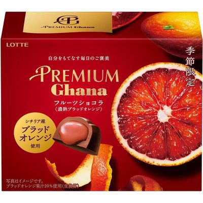 Lotte Premium Ghana Fruit Chocolat Blood Orange 65g