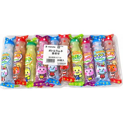Maruta Bottle Ramune Candy Assortment 20 Pack Maruta Bottle Ramune Candy Assortment 20 Pack