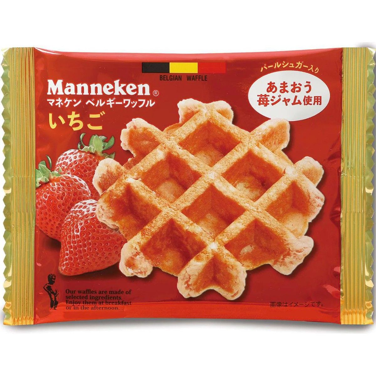 Manneken Strawberry Waffle 1pc