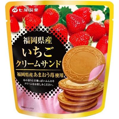 Nanao Seika Cream Sand Strawberry Sandwich Cookies 6pcs