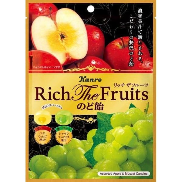 Kanro Rich Za Fruits Throat Candy 58g