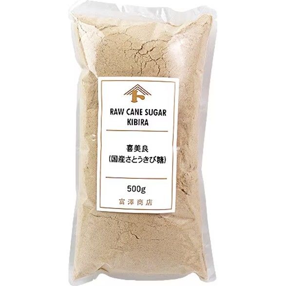 Tomizawa Shoten Kibira Domestic Sugarcane Sugar 500g