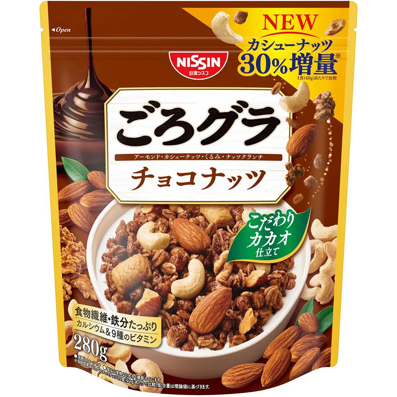 Nissin Cisco Gorogura Chocolate Nuts Granola 280g