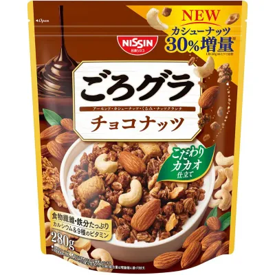 Nissin Cisco Gorogura Chocolate Nuts Granola 280g