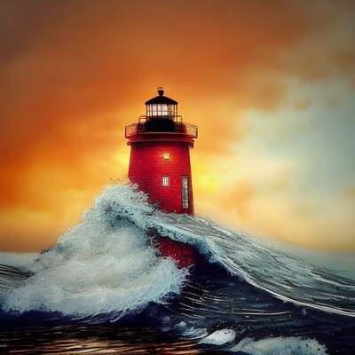 Lighthouse 9 - Red Washed Wonder