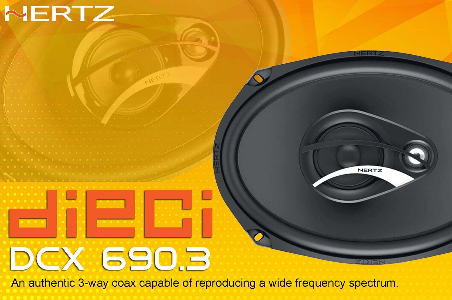 Parlantes triaxiales Ovalados  Hertz DCX690.3