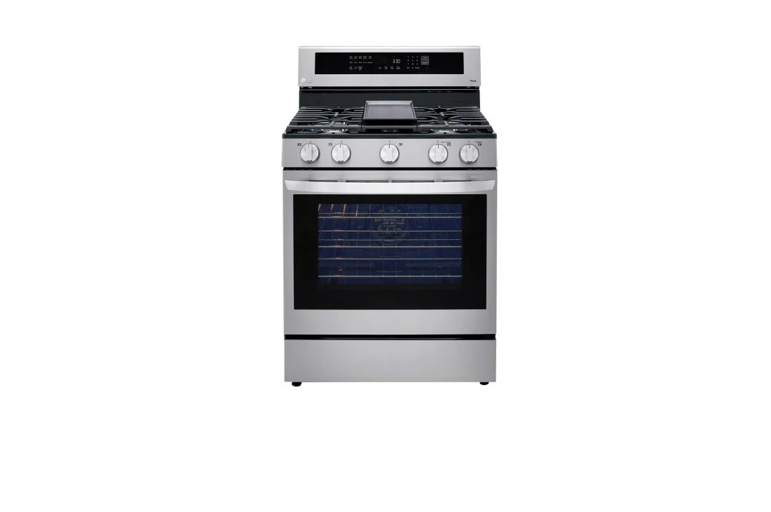 LG 5.8 cu ft. Smart Wi-Fi Enabled True Convection Insta-View® Gas Range with Air Fry