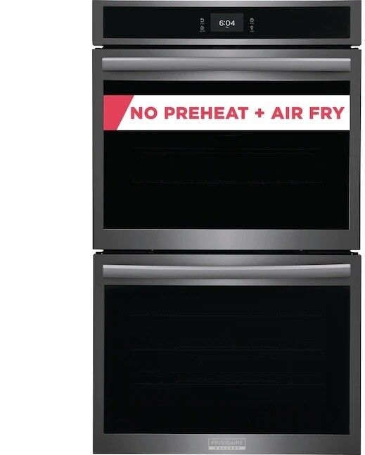 Frigidaire Gallery 30'' Double Electric Wall Oven with Total Convection Black Stainless Steel