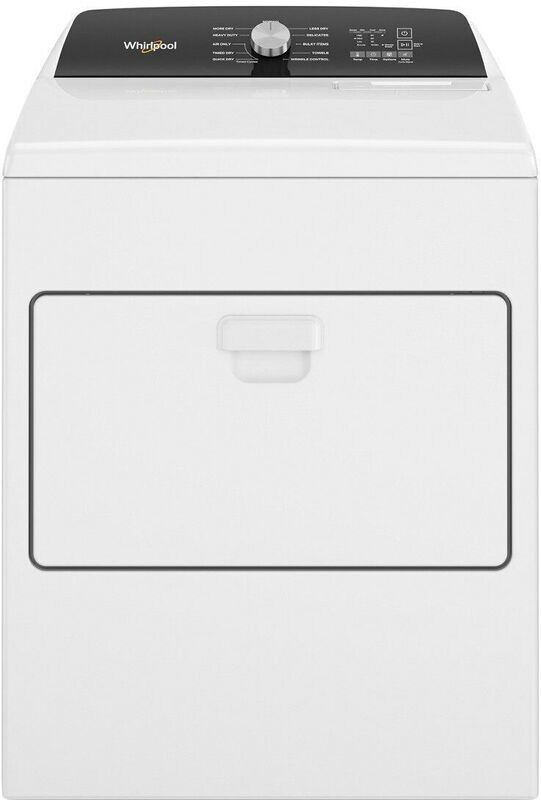 Whirlpool - 4.7-4.8 Cu. Ft. Top Load Washer with 2 in 1 Removable Agitator - White & Whirlpool - 7 Cu. Ft. Electric Dryer with Moisture Sensing - White