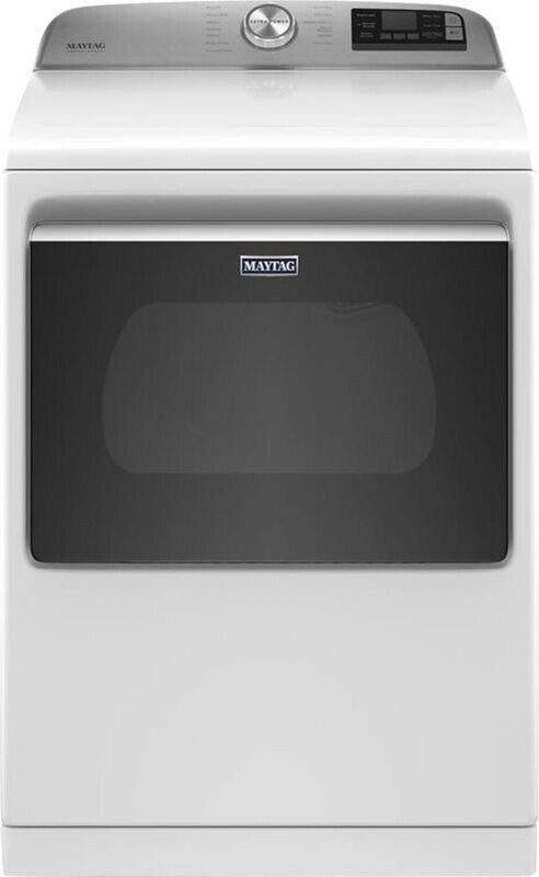 Maytag SMART Capable 5.3-cu ft High-Efficiency Impeller Top-Load Washer (White) ENERGY STAR & Maytag - 7.4 Cu. Ft. Smart Electric Dryer with Steam and Extra Power Button - White Maytag SMART Capable 5.3-cu ft High-Efficiency Impeller Top-Load Washer (White) ENERGY STAR & Maytag - 7.4 Cu. Ft. Smart Electric Dryer with Steam and Extra Power Button - White