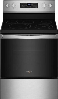 Whirlpool - 5.3 Cu. Ft. Freestanding Electric Convection Range with Air Fry - Stainless steel
