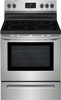 Frigidaire 30-in Smooth Surface 5 Elements 5.3-cu ft Freestanding Electric Range (Easycare Stainless Steel)