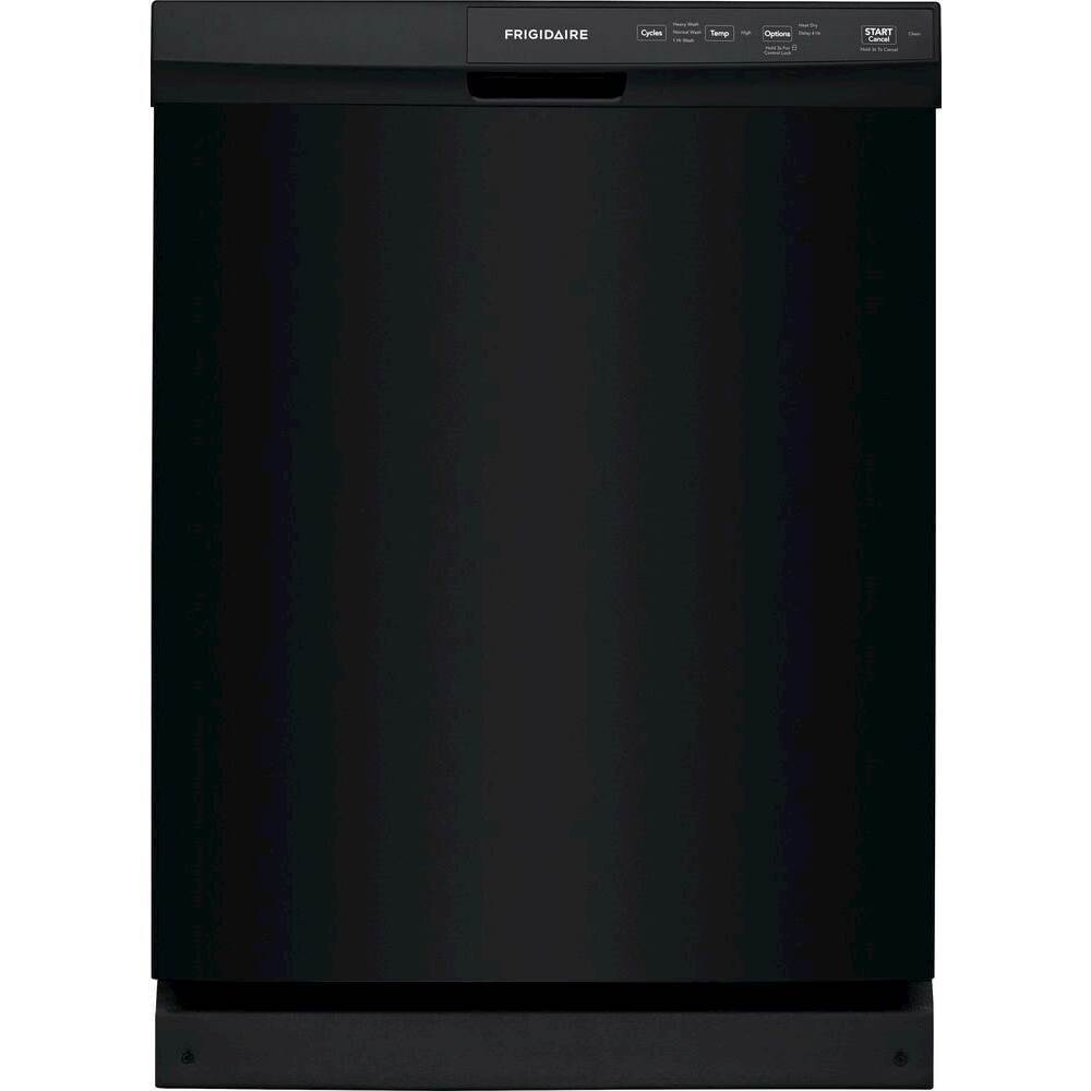 Frigidaire Front Control 24-in Built-In Dishwasher (Black) ENERGY STAR, 55-dBA