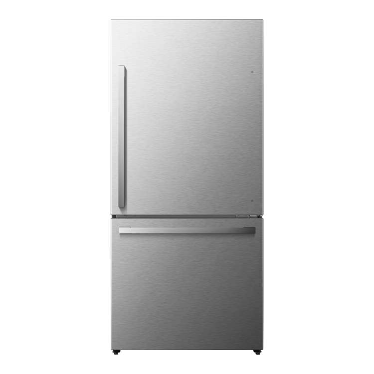 Hisense 17.2-cu ft Counter-depth Bottom-Freezer Refrigerator with Ice Maker (Fingerprint Resistant Stainless Steel) ENERGY STAR