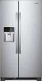 Whirlpool 33 inch 21.4-cu ft Side-by-Side Refrigerator with Ice Maker (Fingerprint Resistant Stainless Steel)