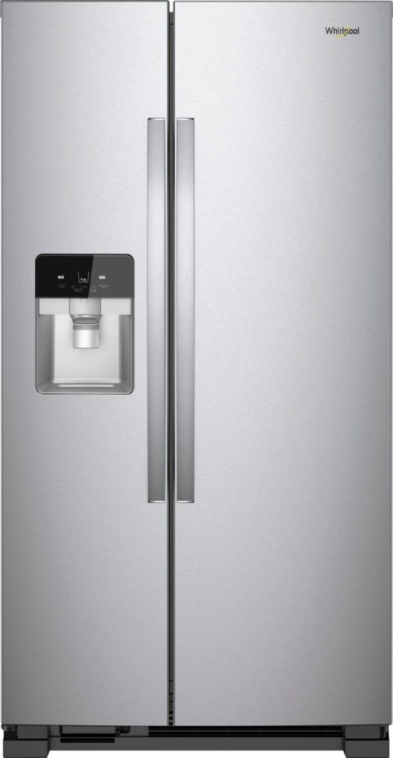 Whirlpool 21.4-cu ft Side-by-Side Refrigerator with Ice Maker (Fingerprint Resistant Stainless Steel)