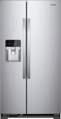 Whirlpool 33 inch 21.4-cu ft Side-by-Side Refrigerator with Ice Maker (Fingerprint Resistant Stainless Steel)