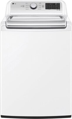 LG Turbo-Wash 3D Smart Wi-Fi Enabled 5.3-cu ft Agitator Top-Load Washer (White) ENERGY STAR