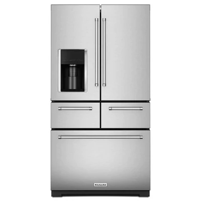 KitchenAid 25.8-cu ft 5-Door French Door Refrigerator with Ice Maker (Stainless Steel)