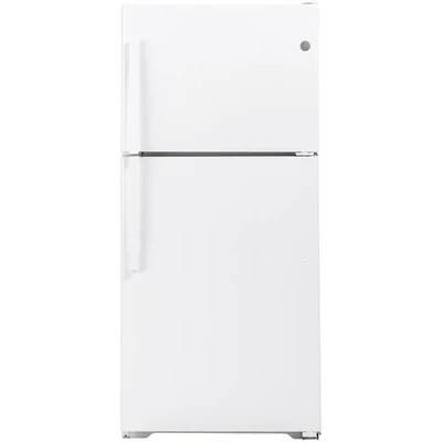 GE Garage-Ready 21.9-cu ft Top-Freezer Refrigerator (White)