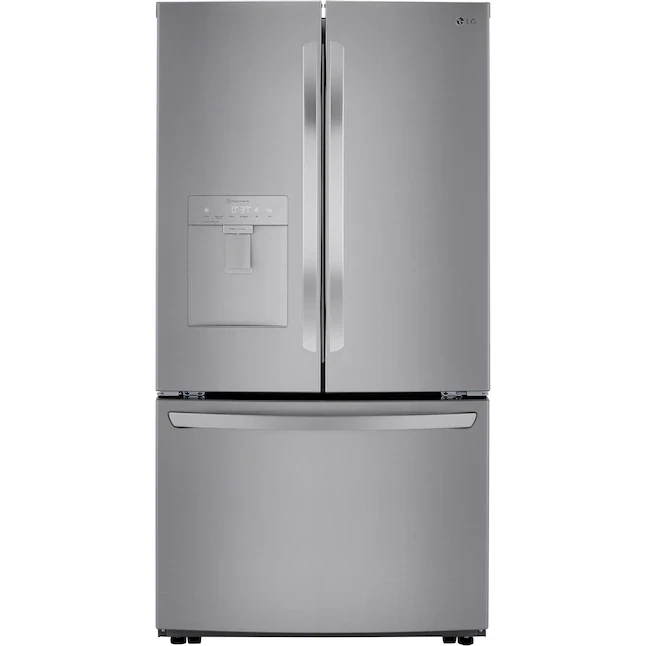 LG 29-cu ft Smart French Door Refrigerator with Ice Maker (Printproof Platinum Silver) ENERGY STAR