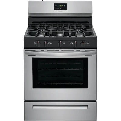 Frigidaire 30-in 5 Burners 5-cu ft Freestanding Natural Gas Range (Easycare Stainless Steel)