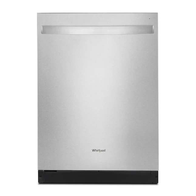 Whirlpool Top Control 24-in Built-In Dishwasher W/3rd Rack (Fingerprint Resistant Stainless Steel), 51-Dba