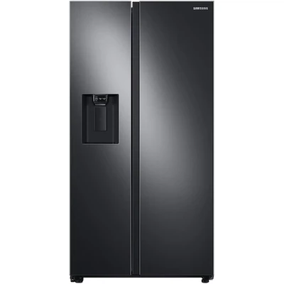 Samsung 27.4-cu ft Side-by-Side Refrigerator with Ice Maker (Fingerprint Resistant Black Stainless Steel)