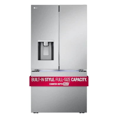 LG Counter Depth MAX and 4 Types of Ice 25.5-cu ft Counter-depth Smart French Door Refrigerator with Dual Ice Maker (Fingerprint-Resistant)