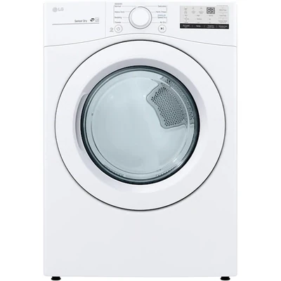 LG 7.4-cu ft Stackable Electric Dryer (White) ENERGY STAR