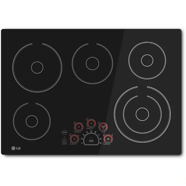 LG 30-in 5 Elements Smooth Surface (Radiant) Black Electric Cooktop