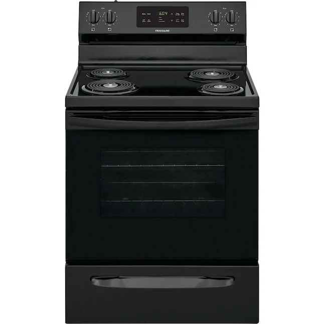 Frigidaire 30-in 4 Elements 5.3-cu ft Self-Cleaning Freestanding Electric Range (Black)