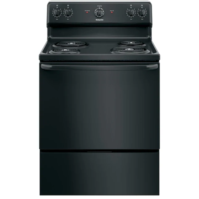 Hotpoint 30-in 4 Elements 5-cu ft Freestanding Electric Range (Black)